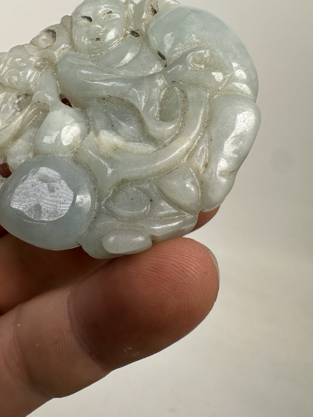 Chinese Carved Jadeite Jade Hardstone Figure Guanyin Buddha Scholar Elder 1900s