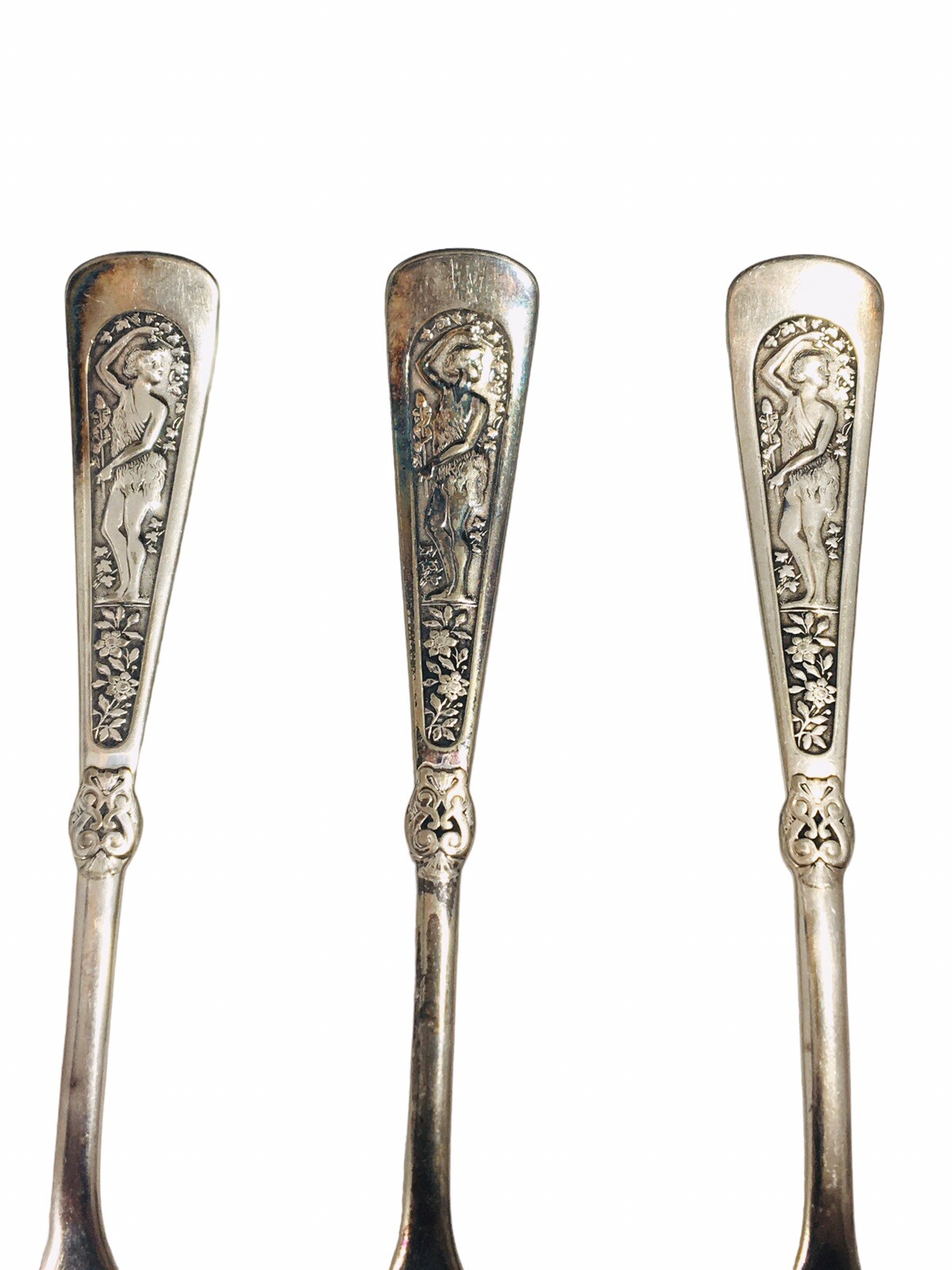 Antique 1847 ROGERS BROS Woman Arcadian Silver Plate Dinner Fork Lot of (3)