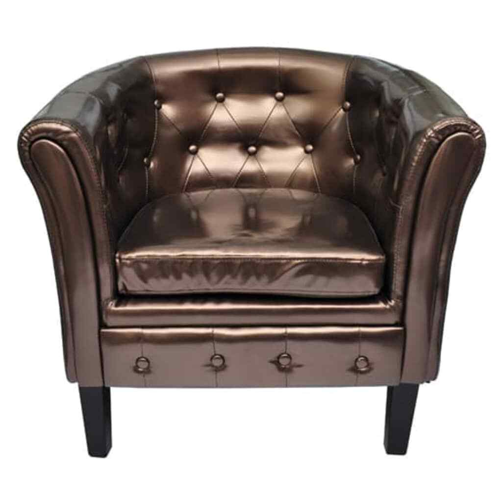Tub Chair Faux Leather Chesterfield Lounge Club Arm Chair Multi Colors vidaXL vi