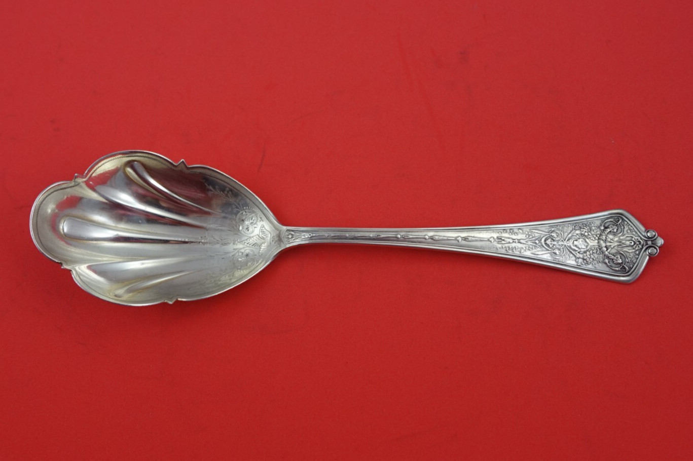 Lady Washington by Gorham Sterling Silver Berry Spoon Fluted BC w/ Teeth 8 1/2″