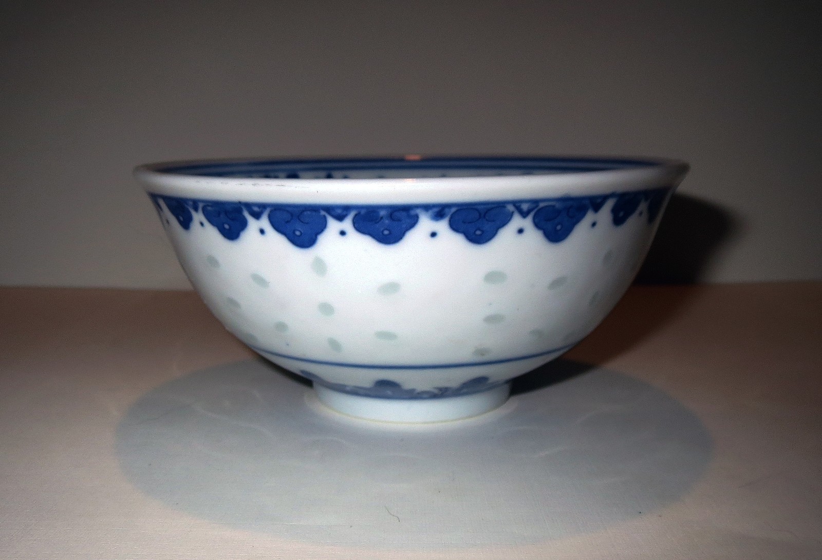 Signed Old Chinese TRANSLUCENT BLUE & WHITE – KOI GOLD FISH PORCELAIN BOWL
