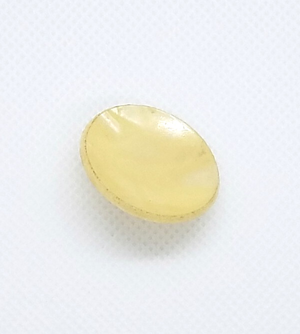 Antique Large Button with Pearly Coating and Lucite Shank Loop. Cream Color #27
