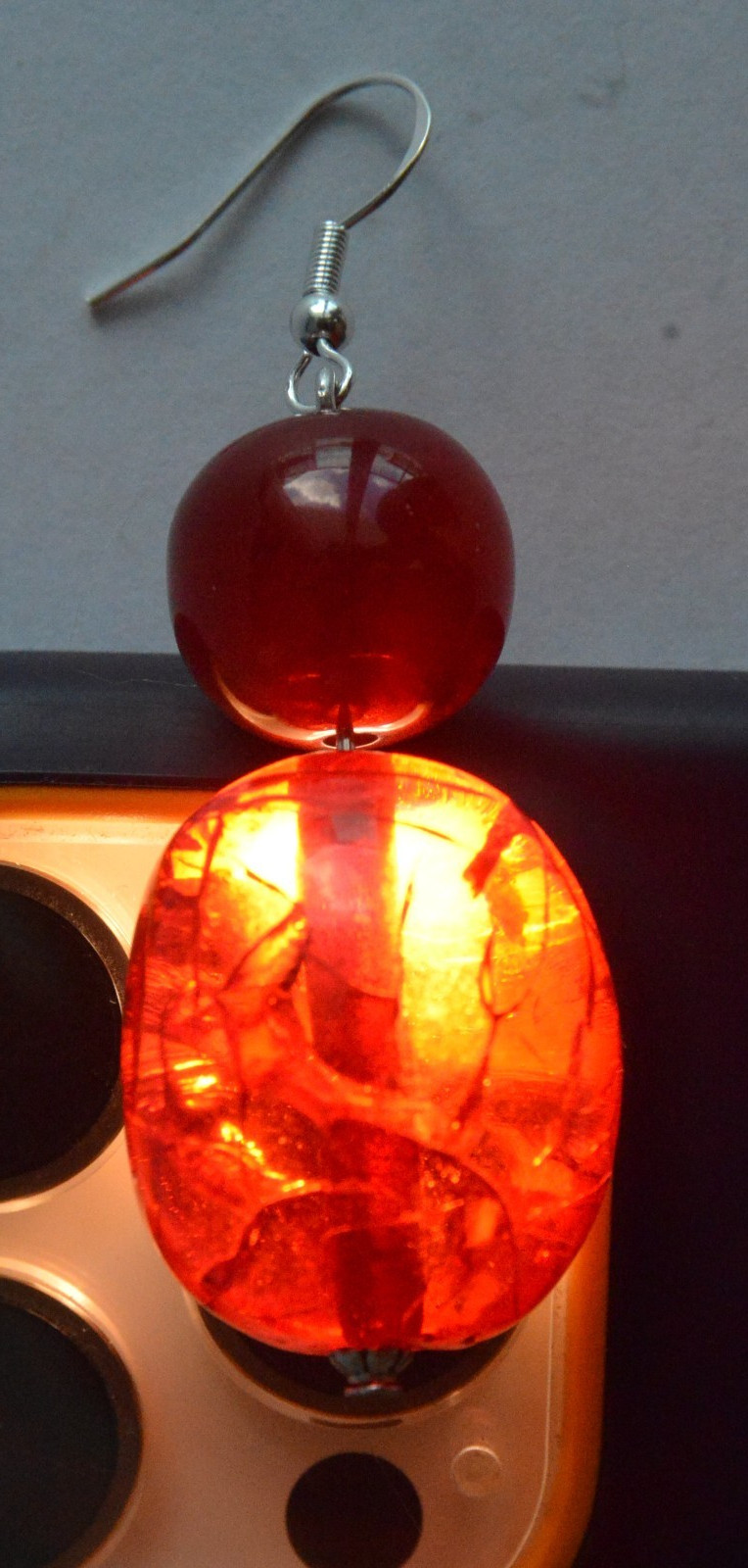 ✅RUSSIAN SOVIET BALTIC CHERRY AMBER SILVER HOOK EARRINGS BAKELITE NECKLACE WATCH