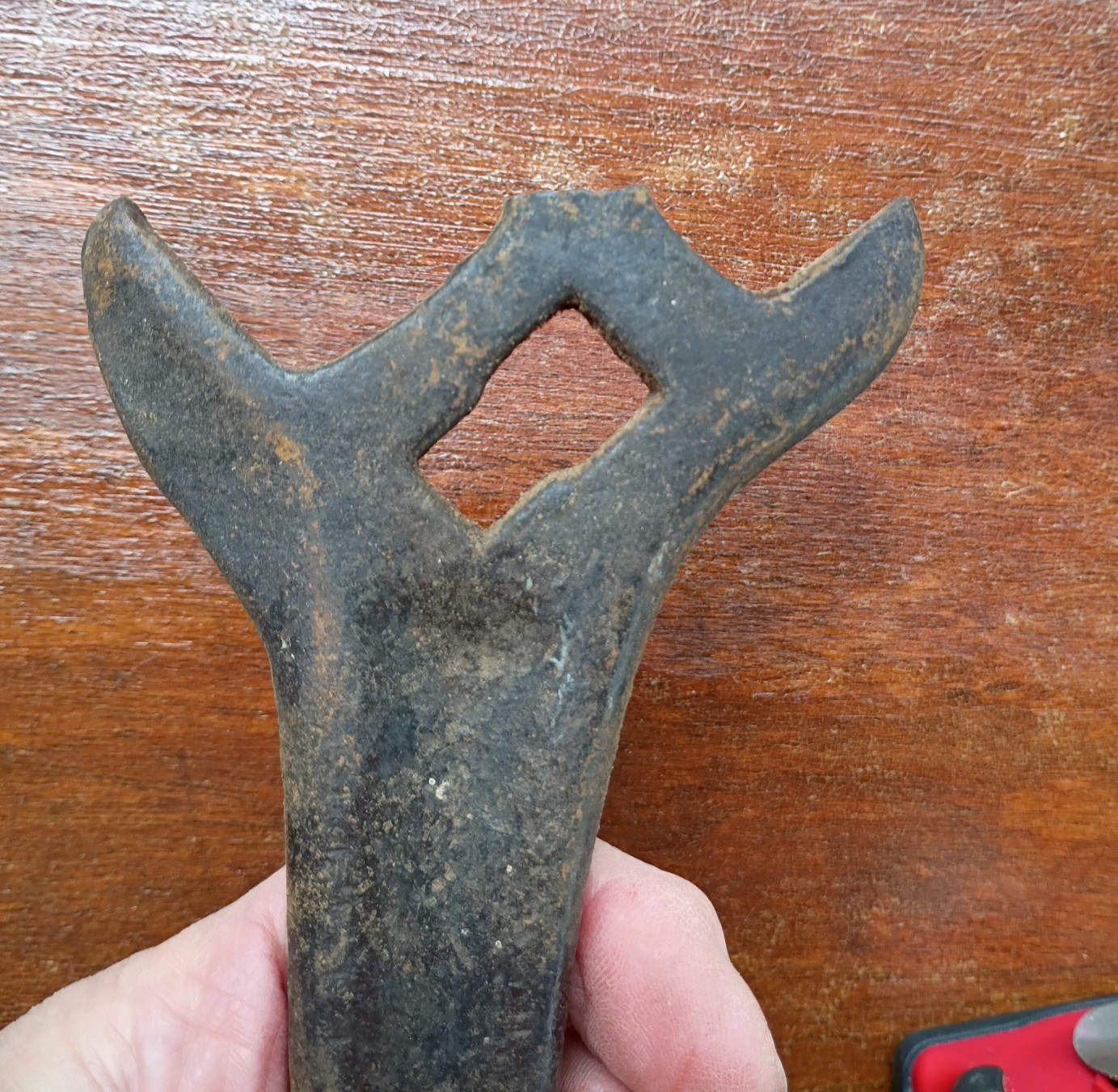 Antique Utility Wrench Iron Salvaged Industrial Farm Tool