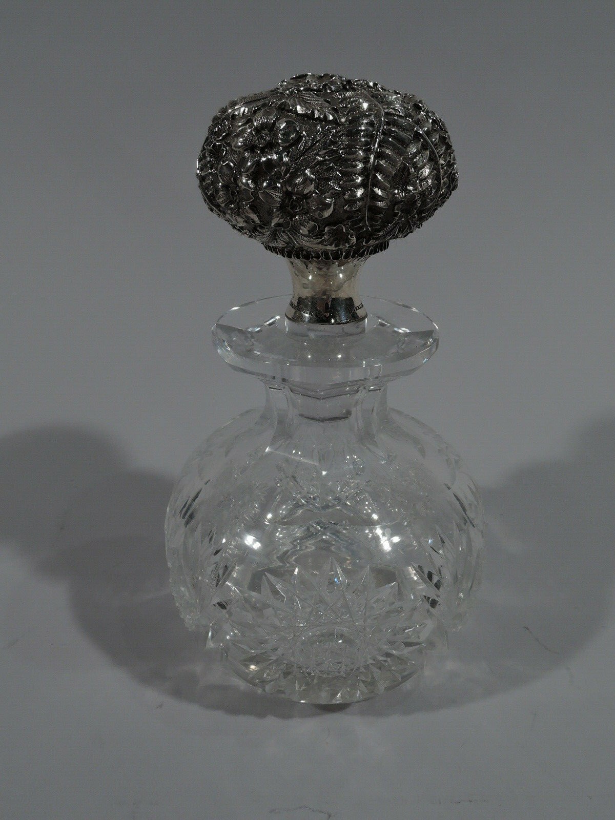 Armiger Perfume – Antique Baltimore Bottle – American Cut Glass Sterling Silver