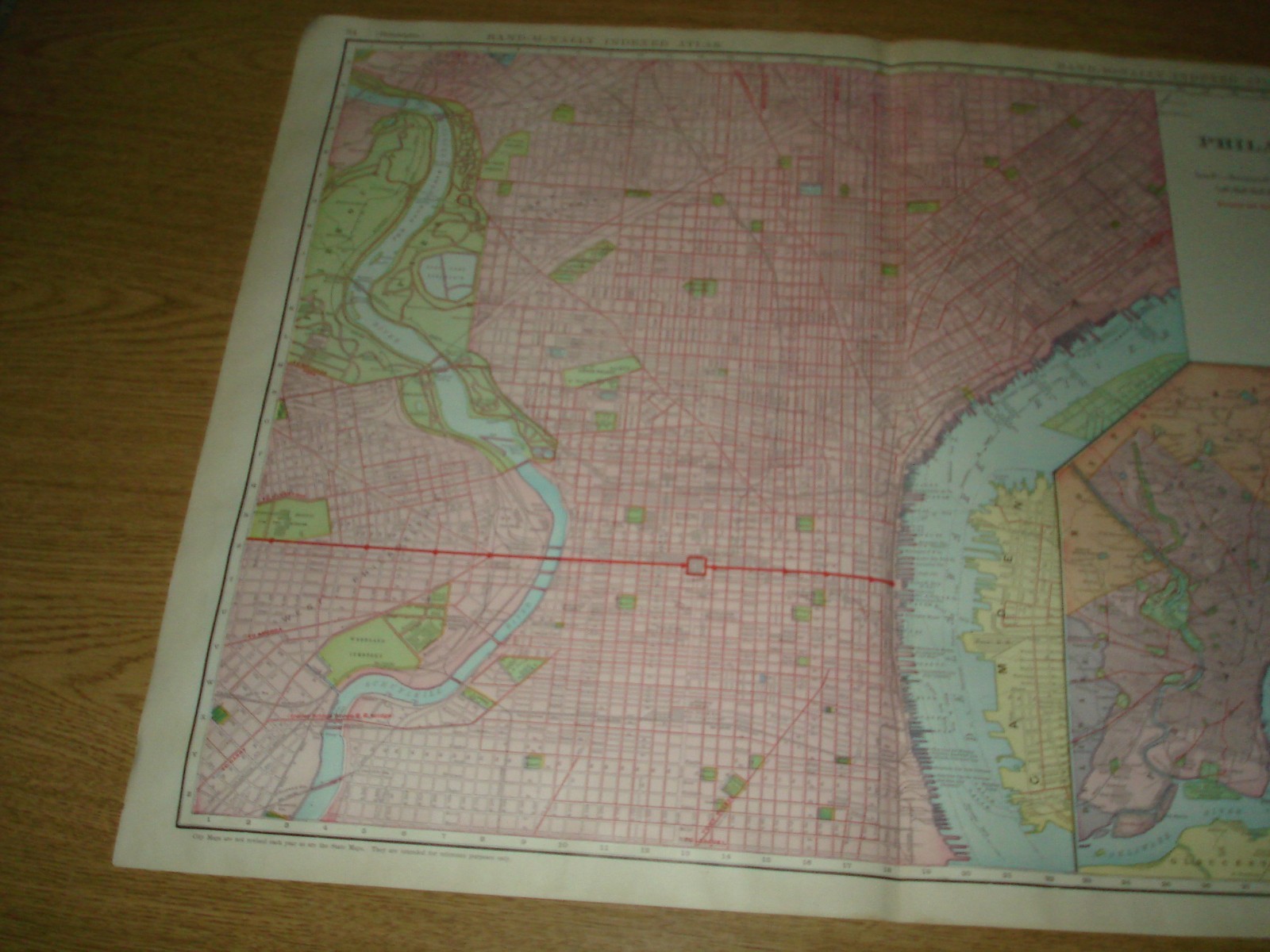 1910 Philadelphia PA large city map 20 x 27 inches Rand McNally Business Atlas