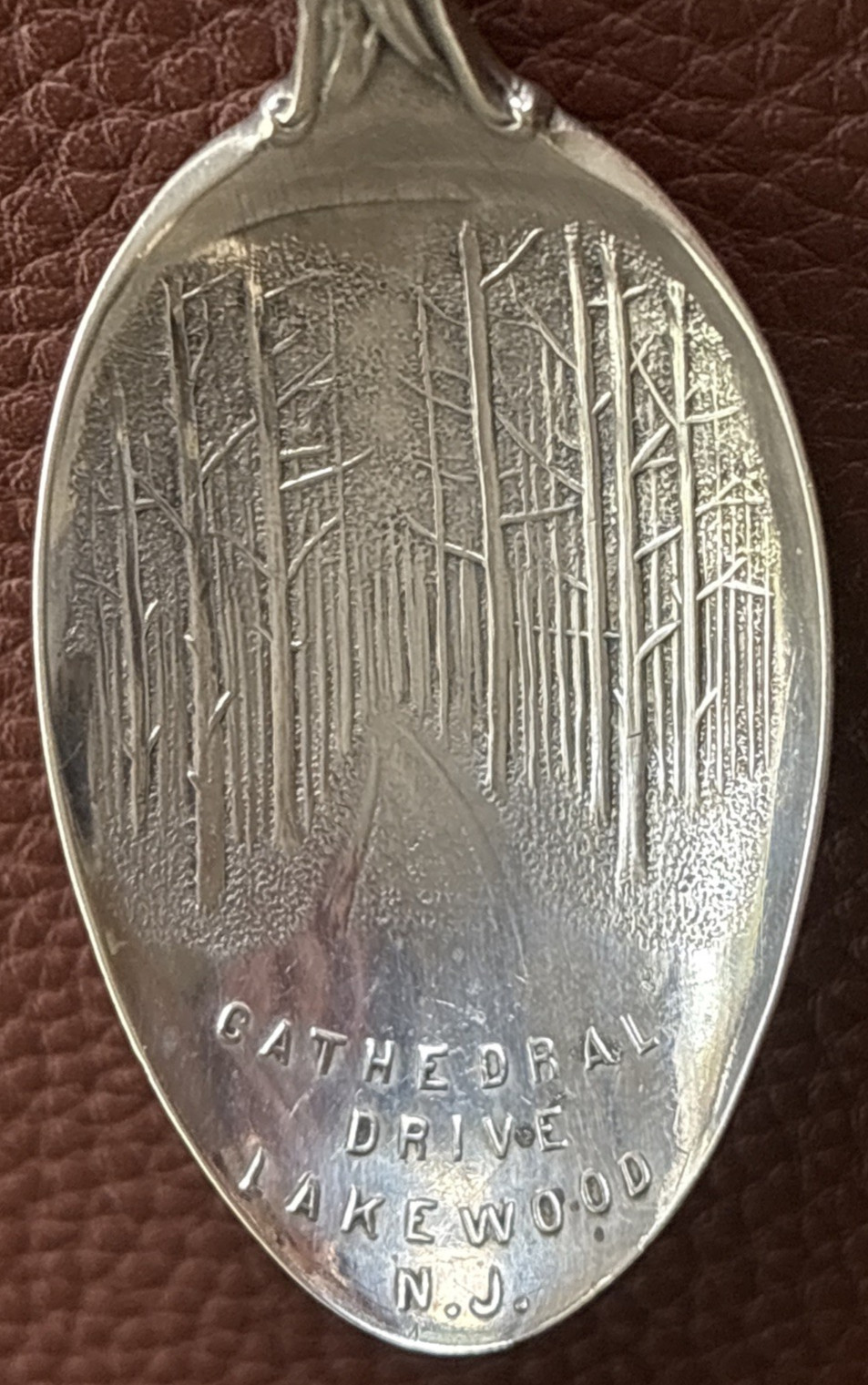 Cathedral Drive Lakewood NJ Trenton Battle Monumt 6″ Sterling Souvenir Spoon 28g