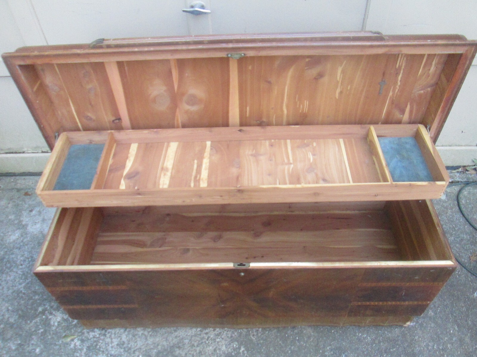 Antique Cedar Chest 14-HCA on Bottom Maker Not Clear Lock Striker Removed