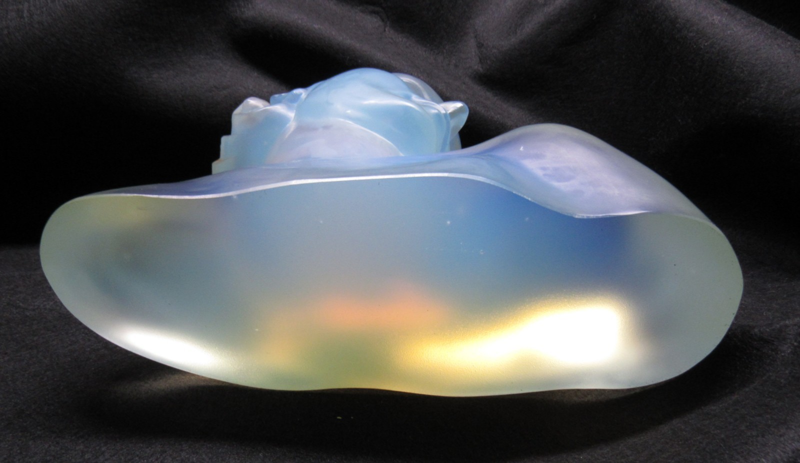 Rare SABINO Opalescent Art Glass Lady Bust w/Lighted stand ca.1920’S Lalique Era