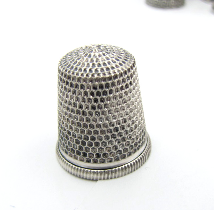 Size10 Stern Anchor Mark Sterling Silver Thimble No Holes-Dents Vintage Antique
