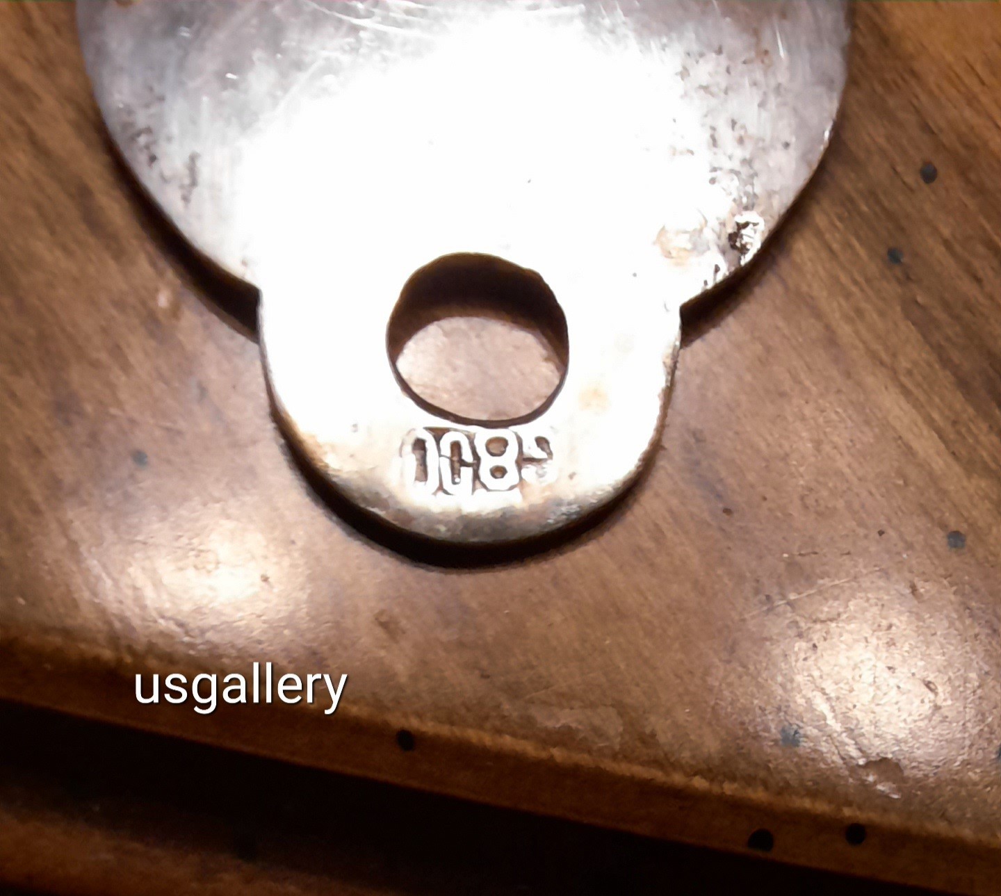 Antique Silver 32.1 Gram Tea Strainer Marked G .800 With Handle