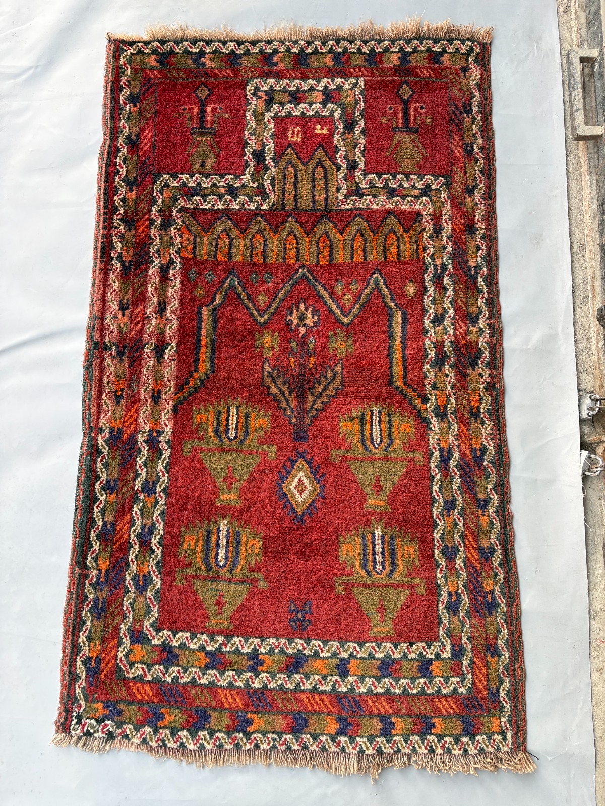 Stunning Vintage Afghan Nomadic Tribal Belouch Natural Vegetable Dye Khowdani Ru