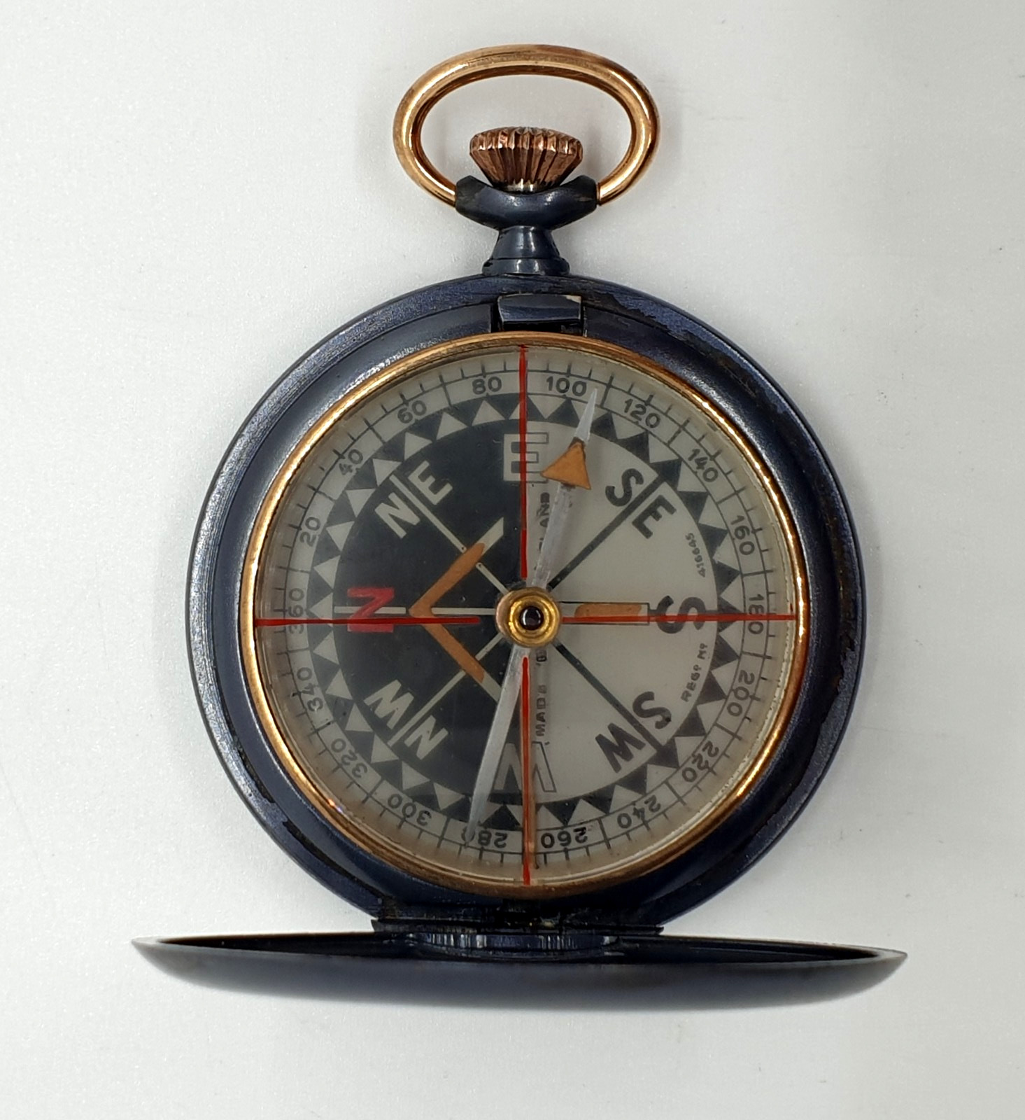 Antique Black Gun Metal Compass Registration Number: 416645