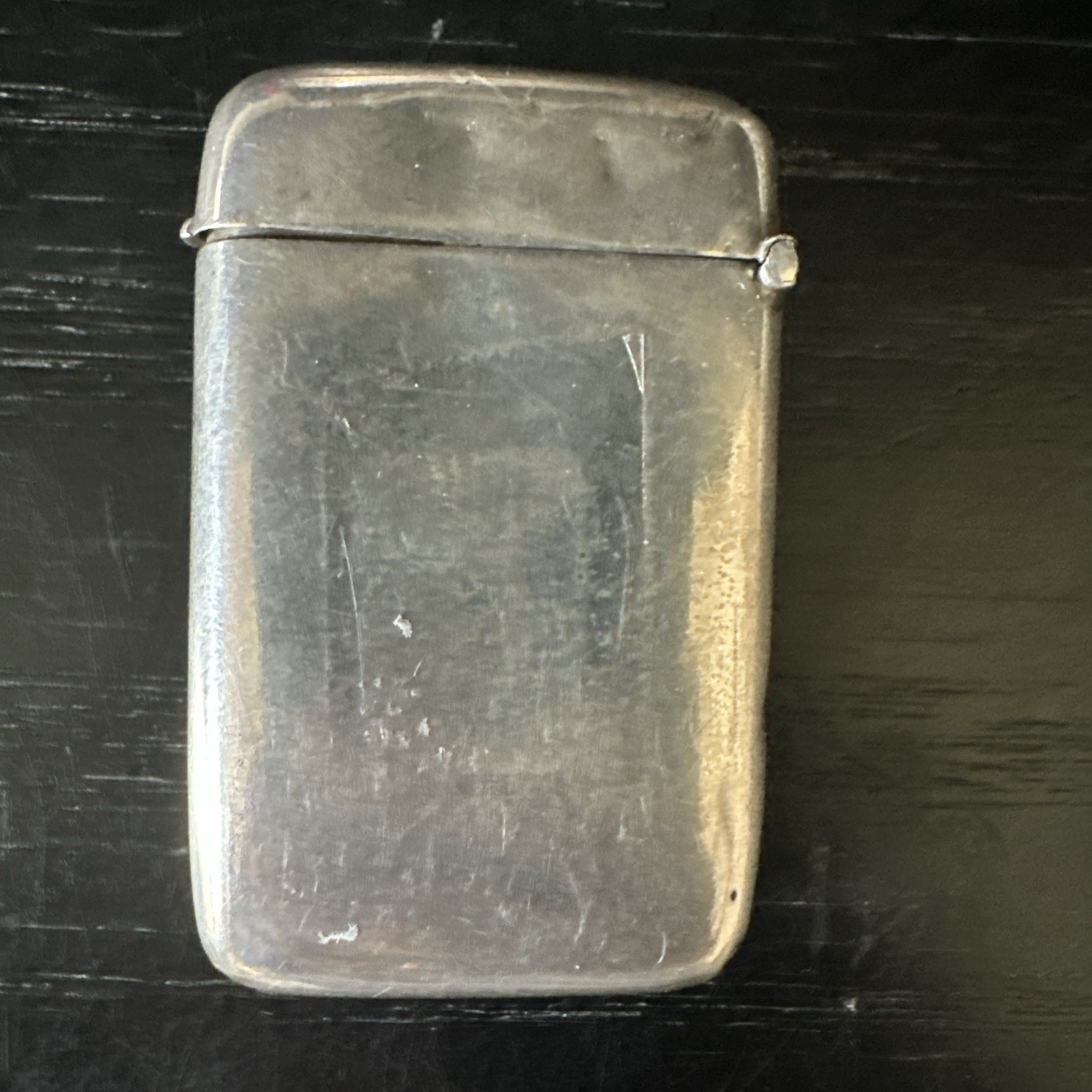 Antique Sterling Silver Repousse Rectangular Art Nouveau Vesta Case