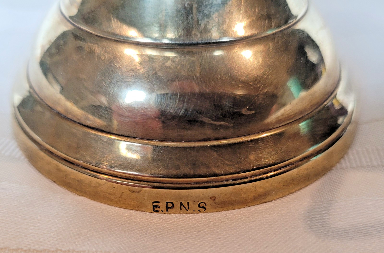 Vintage 2-Pc Sugar Scuttle with Scoop, Electroplated Nickel Silver, Gold Tone
