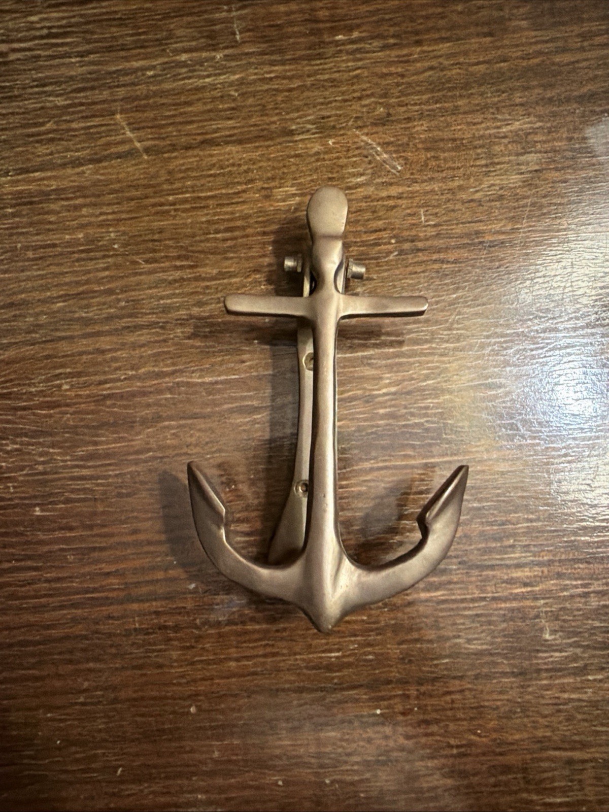 Vintage Solid Brass Anchor Door Knocker Nautical Ship Beach Boat