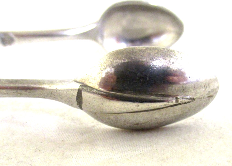 Solid Silver – MEDIUM SMALL HANOVERIAN – SUGAR TONGS – Hallmarked:- LONDON 1881