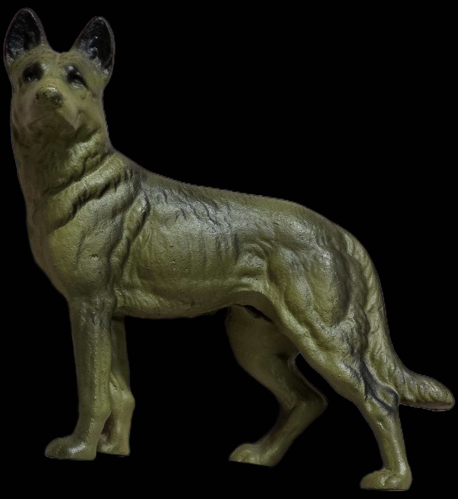 German Shepherd CAST IRON Door Stop 9 inches High 9 inches long.