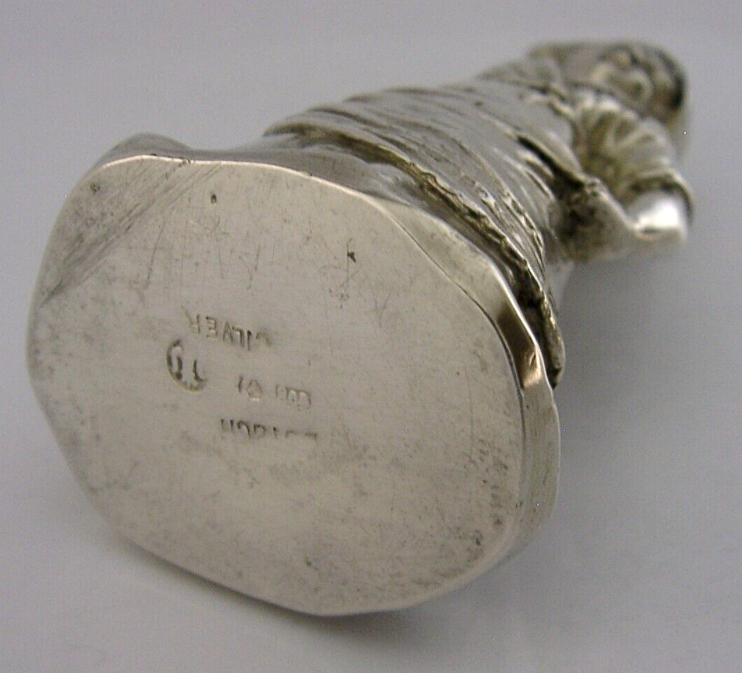 SOLID SILVER GERMAN DUTCH GIRL PEPPER POT c1900 3.25 inch HEAVY 60g