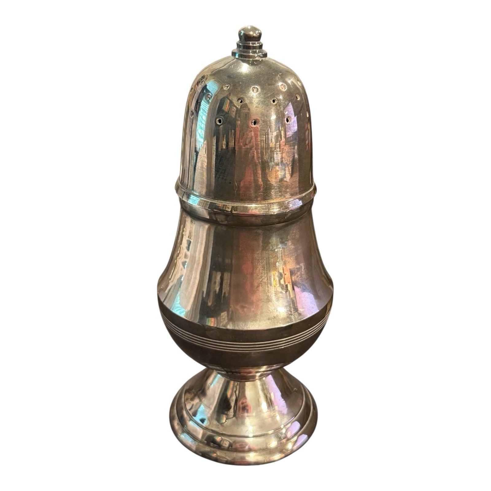 Vintage Silver Plated Sugar Shaker Salt Caster MUFFINEER Castor 8.5″ INDIA – EUC