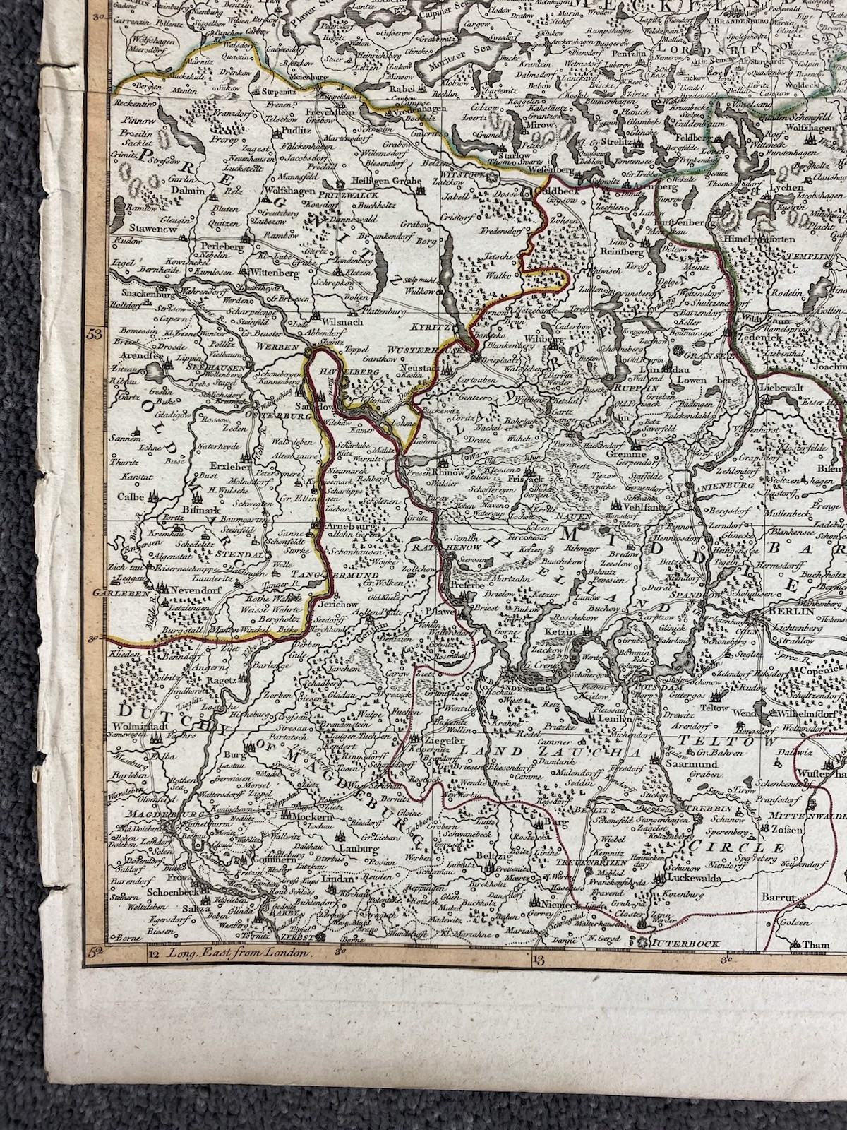 Map Of The Electorate of Brandenburg, Germany 1794 Antique Political Map Europe