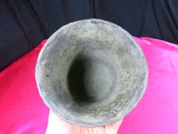 Japanese Antique Buddhist Bronze Bell Metal Ritual Sculpture Temple Bonsho 7.5in