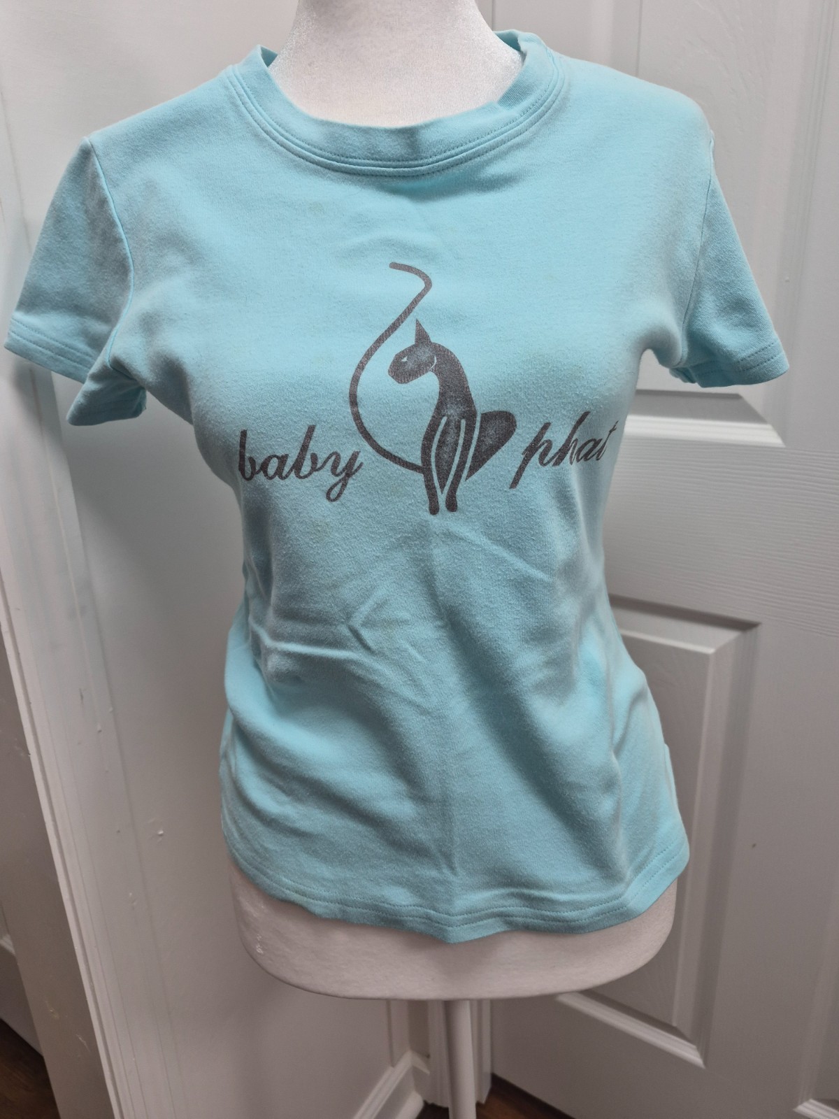 Y2K baby phat Light Blue Top Teen Lg