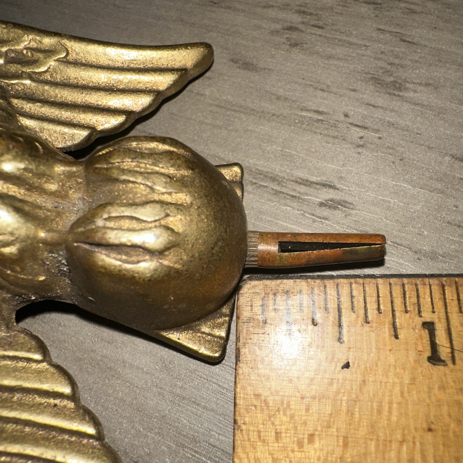 Antique Solid Brass Eagle Finial Majestic Pose