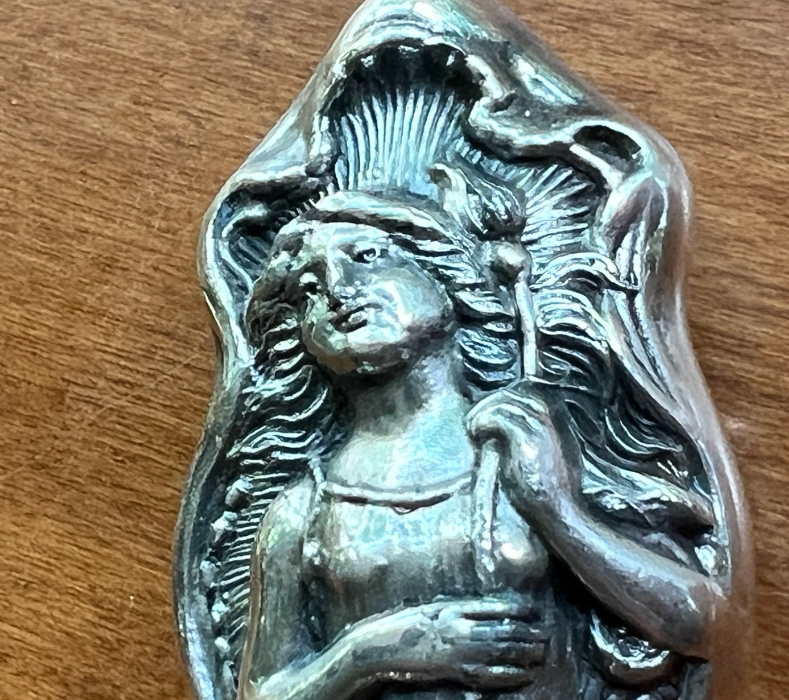 7 1/2″ Ornate Art Nouveau Button Hook; Steel Shank; Probably Silver Plate