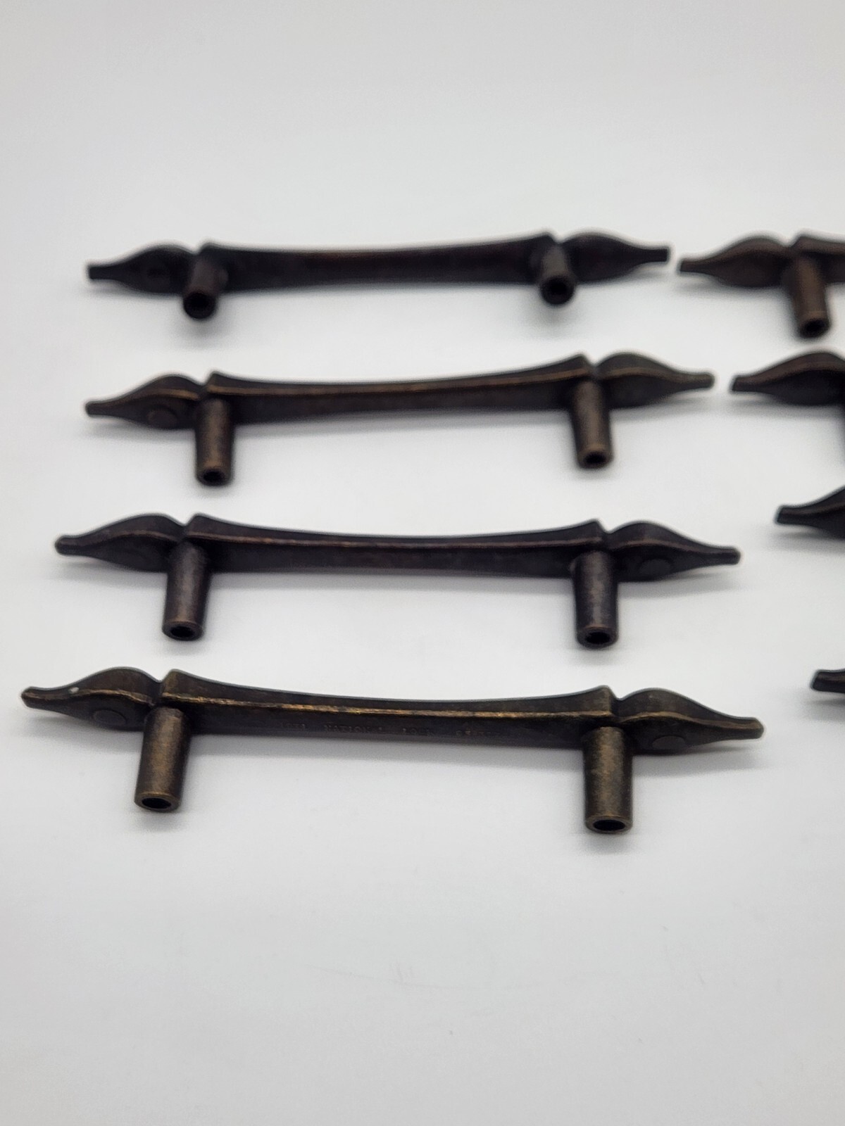 (Lot Of 8) Vintage 1971 National Lock Pressed Steel Cabinet/Drawer Handles 5″ L