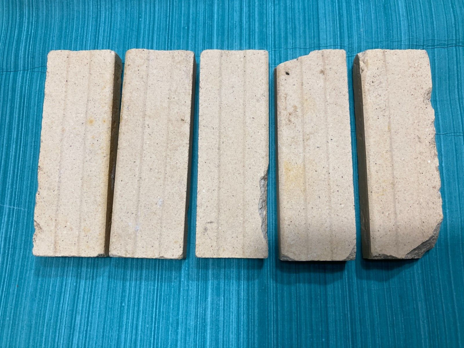 Victorian Buff Reclaimed Antique Border Tiles rectangular ( 3″x1″) 5 tiles