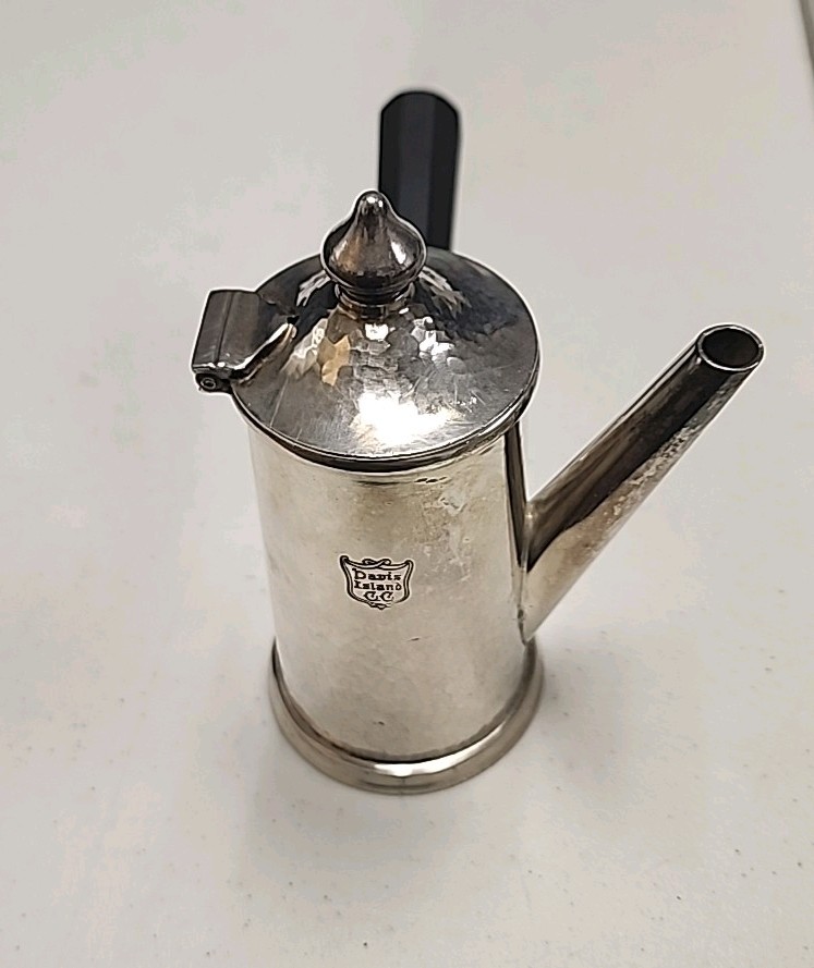 Vintage L Barth & Son Inc Silver Soldered 8oz Coffee Pot Davis Island Co