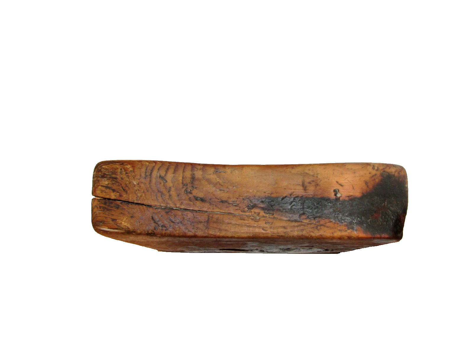 Antique Chinese Wooden Headrest Carved Elm Wood Yumu c. 1850-1899 / 11″ w x 5″ h