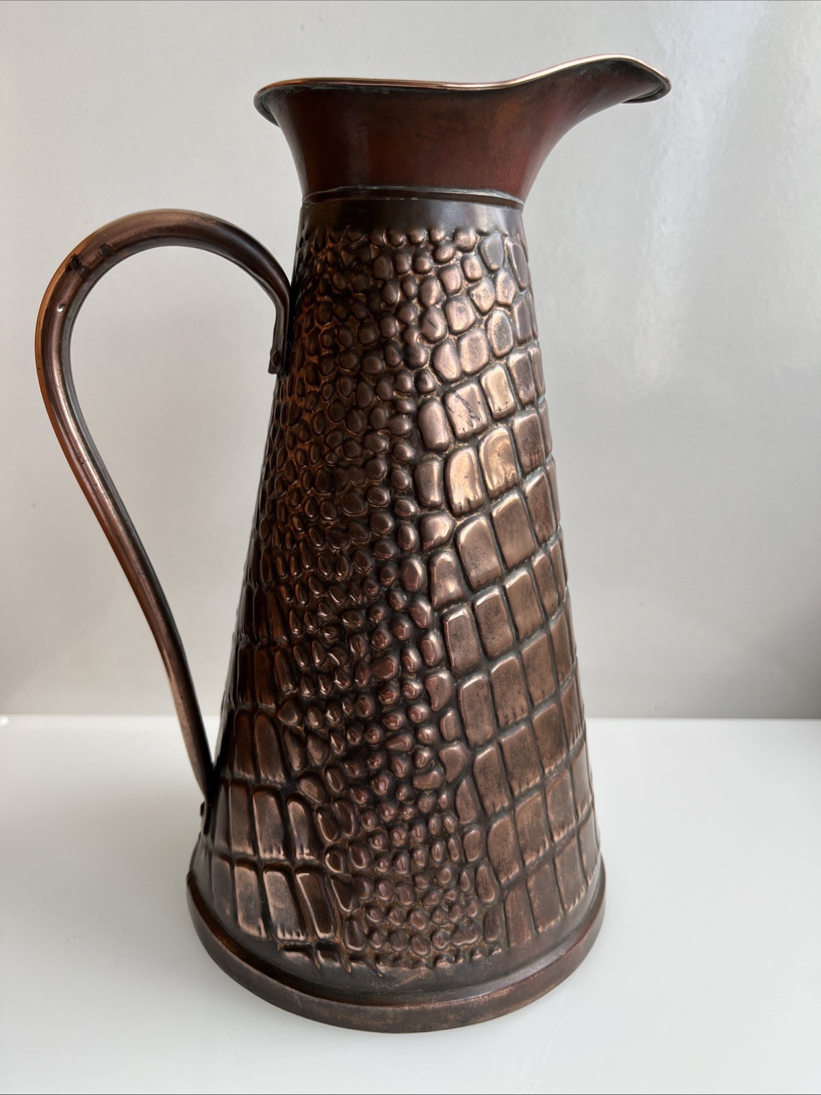 Antique Copper Lizard Skin Jug Pitcher Sankey & Sons Non Stamped