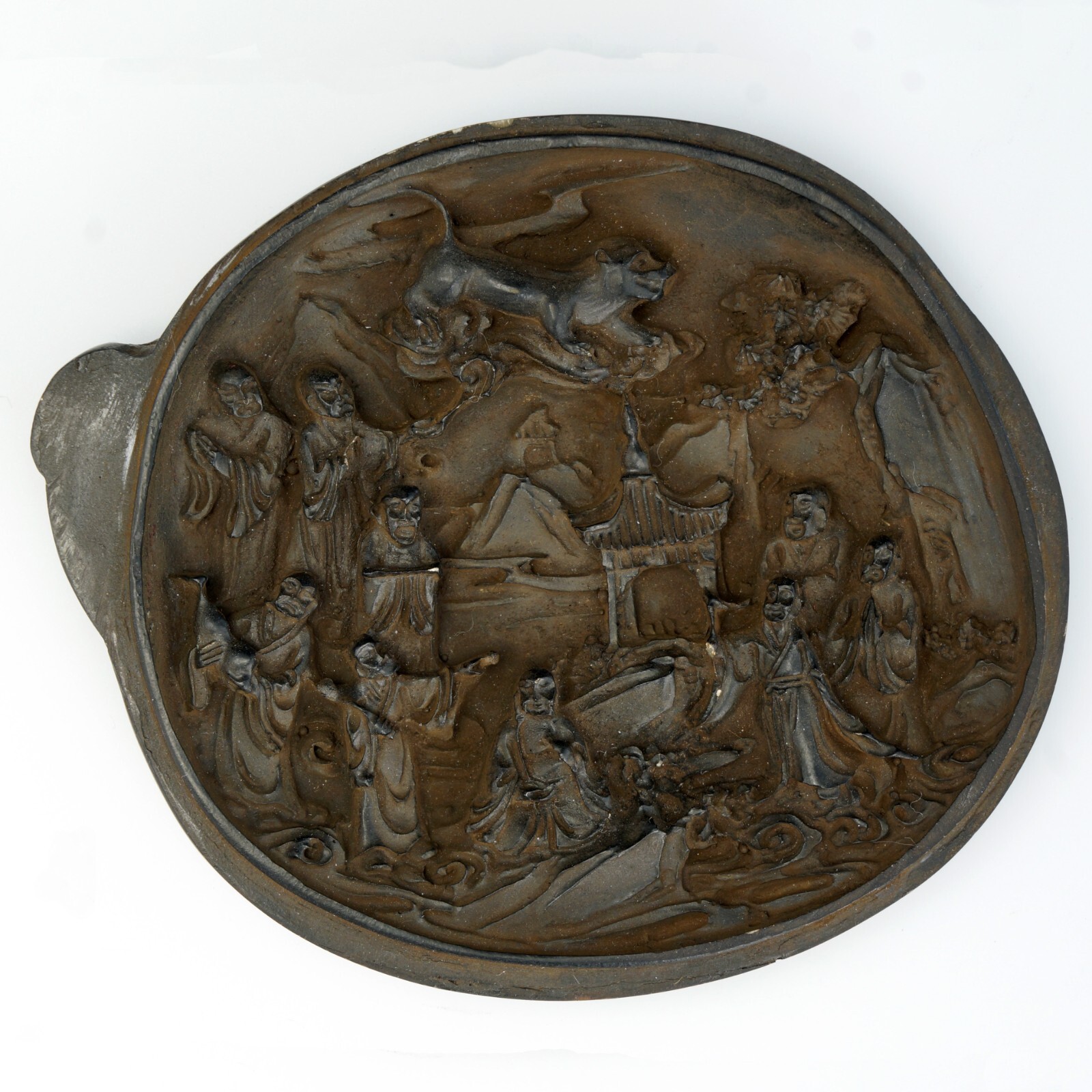 Chinese Wood and Lacquer Carved Lid 18/19th Century