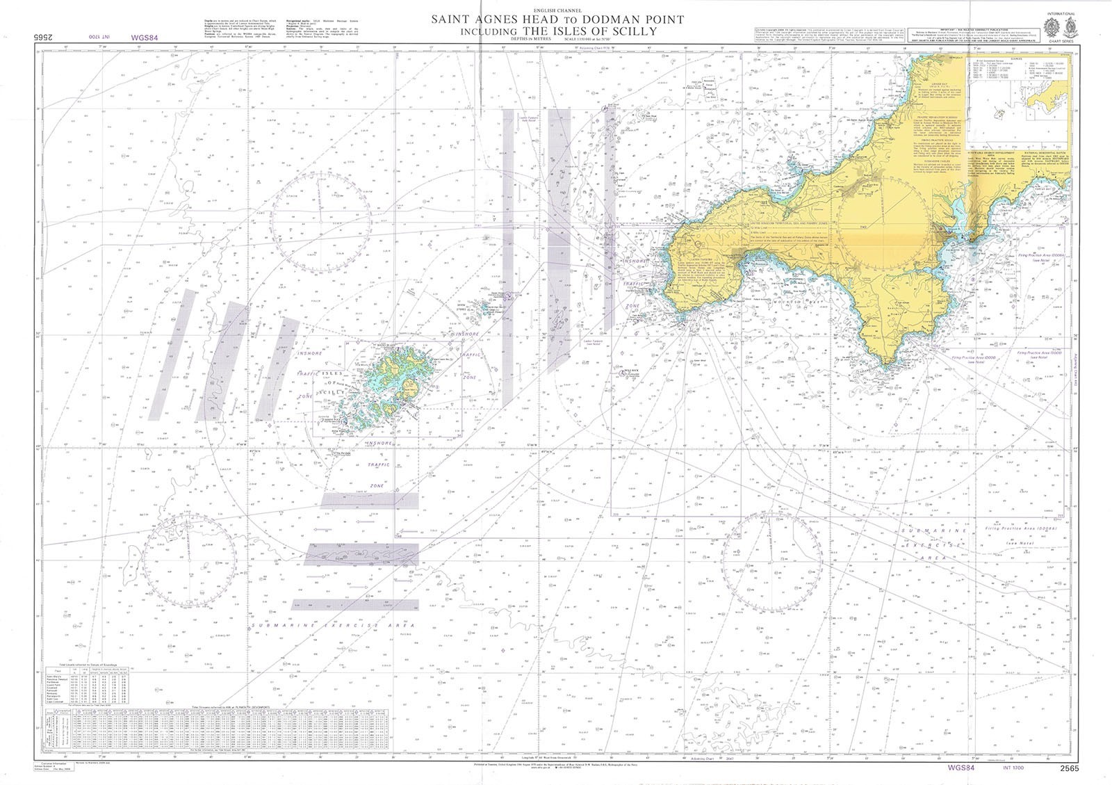 2565 English Channel Saint Agnes Head Dodman Point Isles Scilly Chart Admiralty
