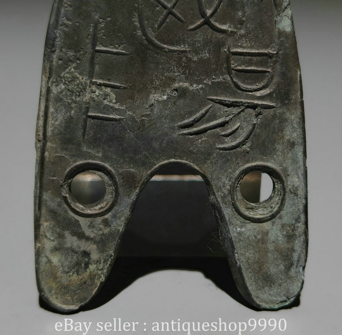 3″ Old Chinese Dynasty Bronze Ware 3 Hole Circulation Currency Coin Sculpture