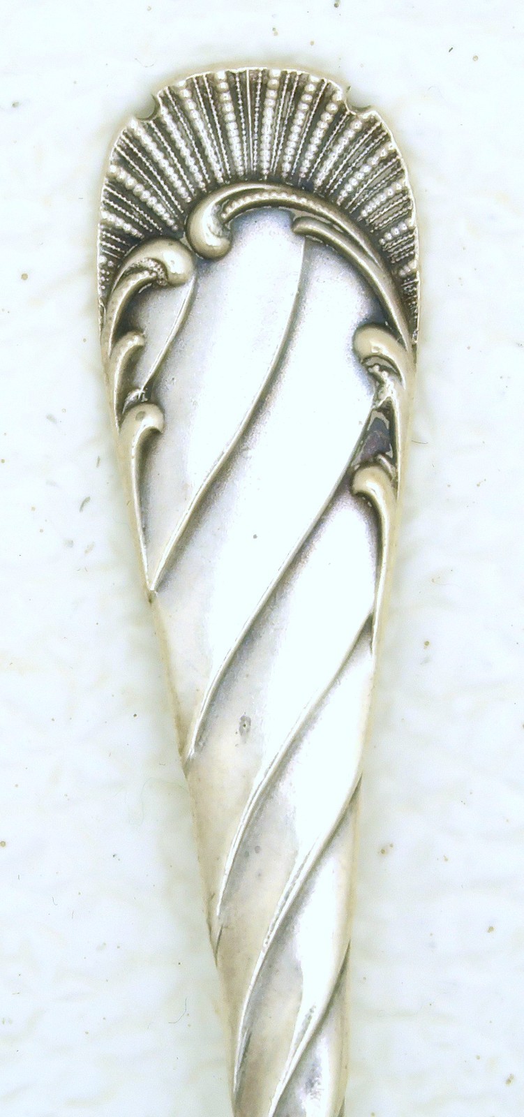 Austria Solid Silver pierced shell Serving spoon Marked HS 800 fine