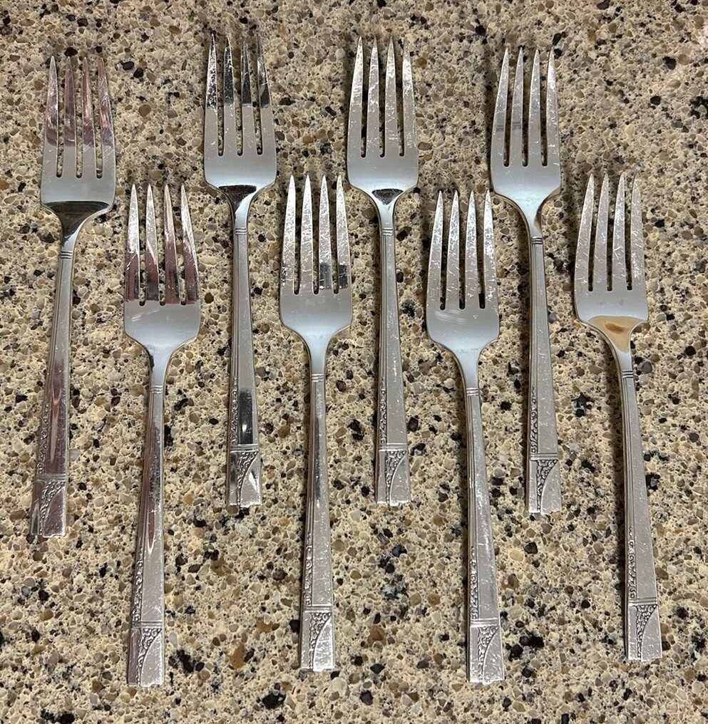 Oneida Nobility CAPRICE Silver Plate Flatware Lot of 53 Includes 6pc Serving Set