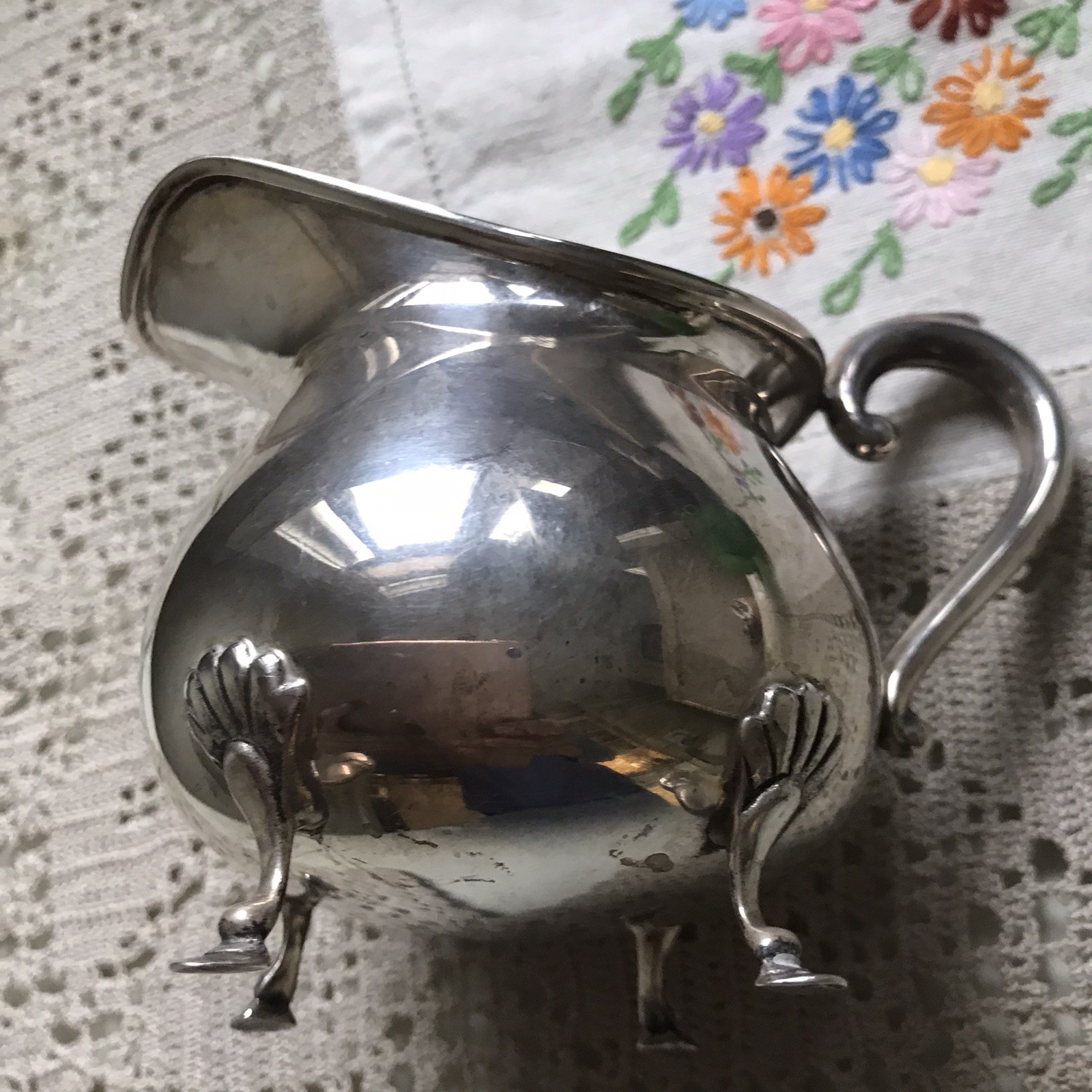 Solid Sterling Silver 106 grams PREISNER Footed Creamer #57 For Use or Scrap