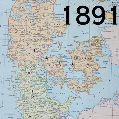 1891 DENMARK SCHLESWIG-HOLSTEIN NORTH SEA CATTEGAT ANTIQUE COLOR VICTORIAN ERA