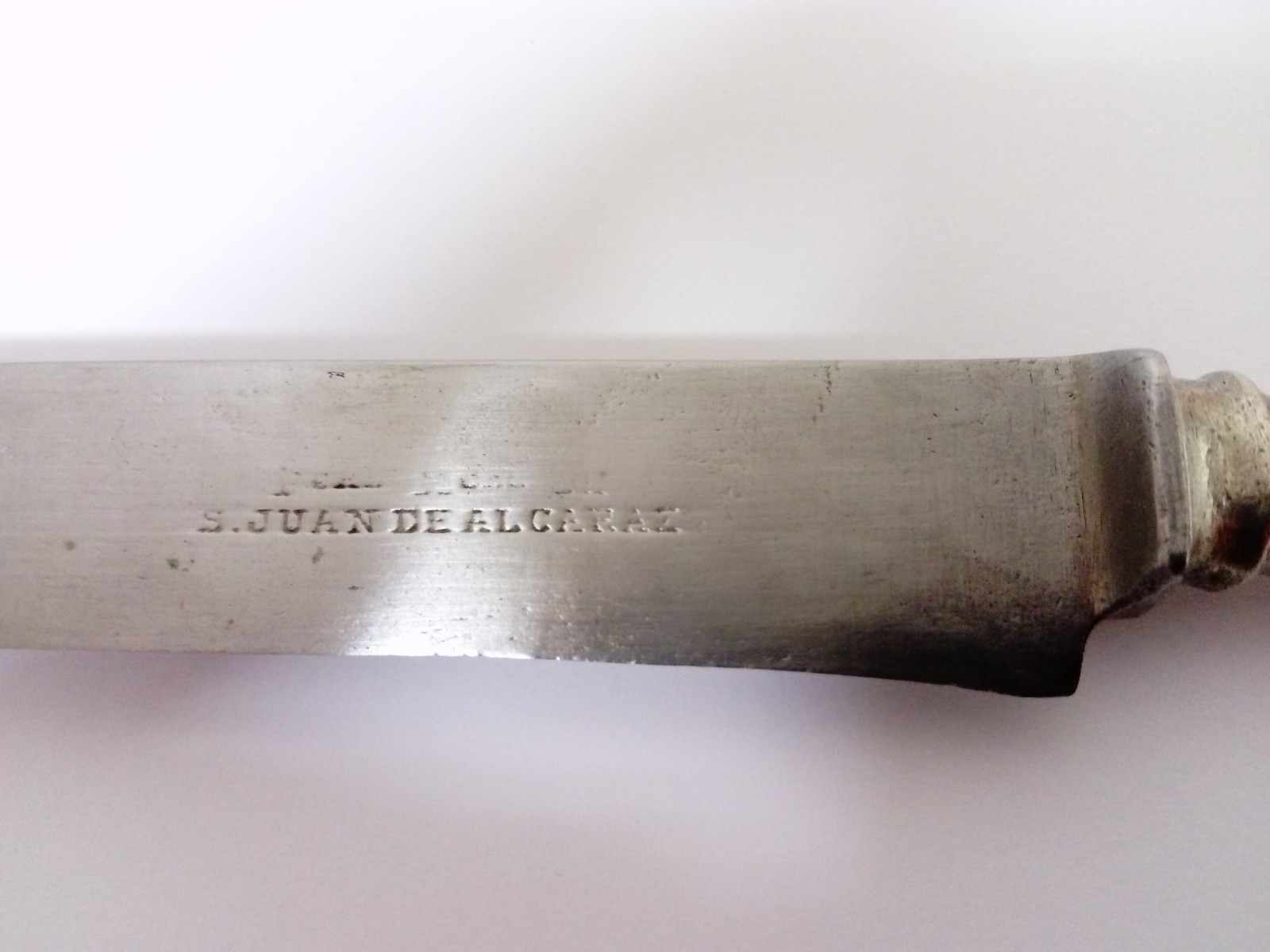 Antique Table Knife With Punch S. JUAN DE ALCARAZ 1890-1915 Albacete.