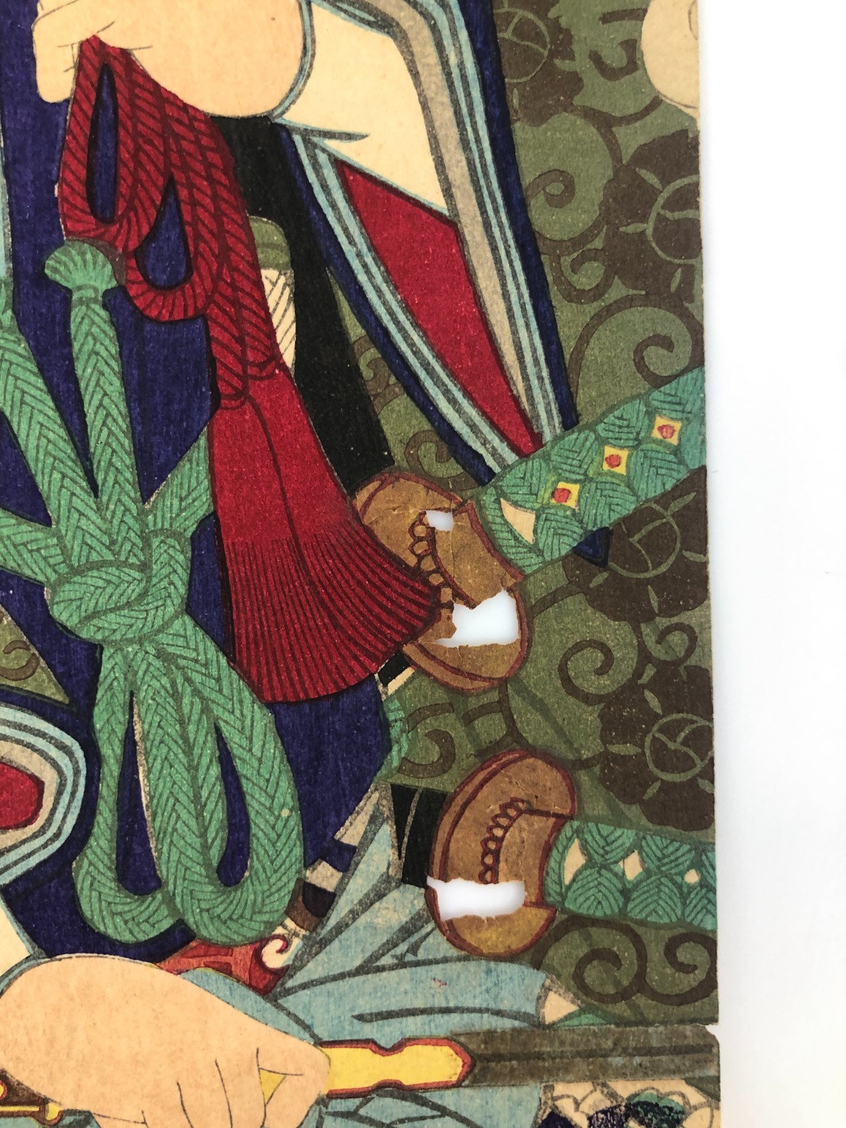 Kunimasa Woodblock Print Triptych : Kabuki Actor Ichikawa Danjuro 1879 Ukiyo-e