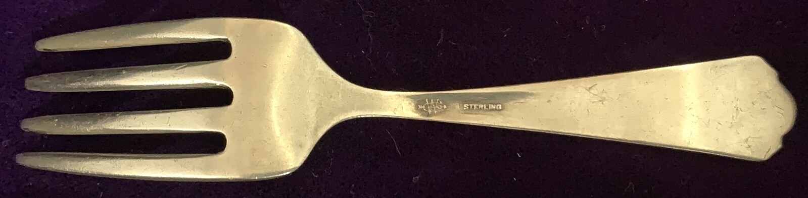 Watson Sterling Flatware, John Alden, Baby Fork, 3 3/4 inches