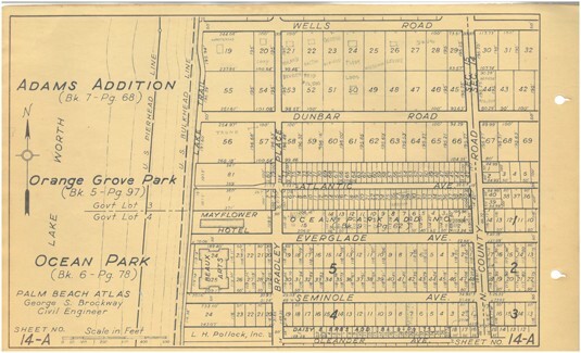 Palm Beach Atlas Sheets 14 and 14A – Wells Road South to Root Trail/Oleander Av