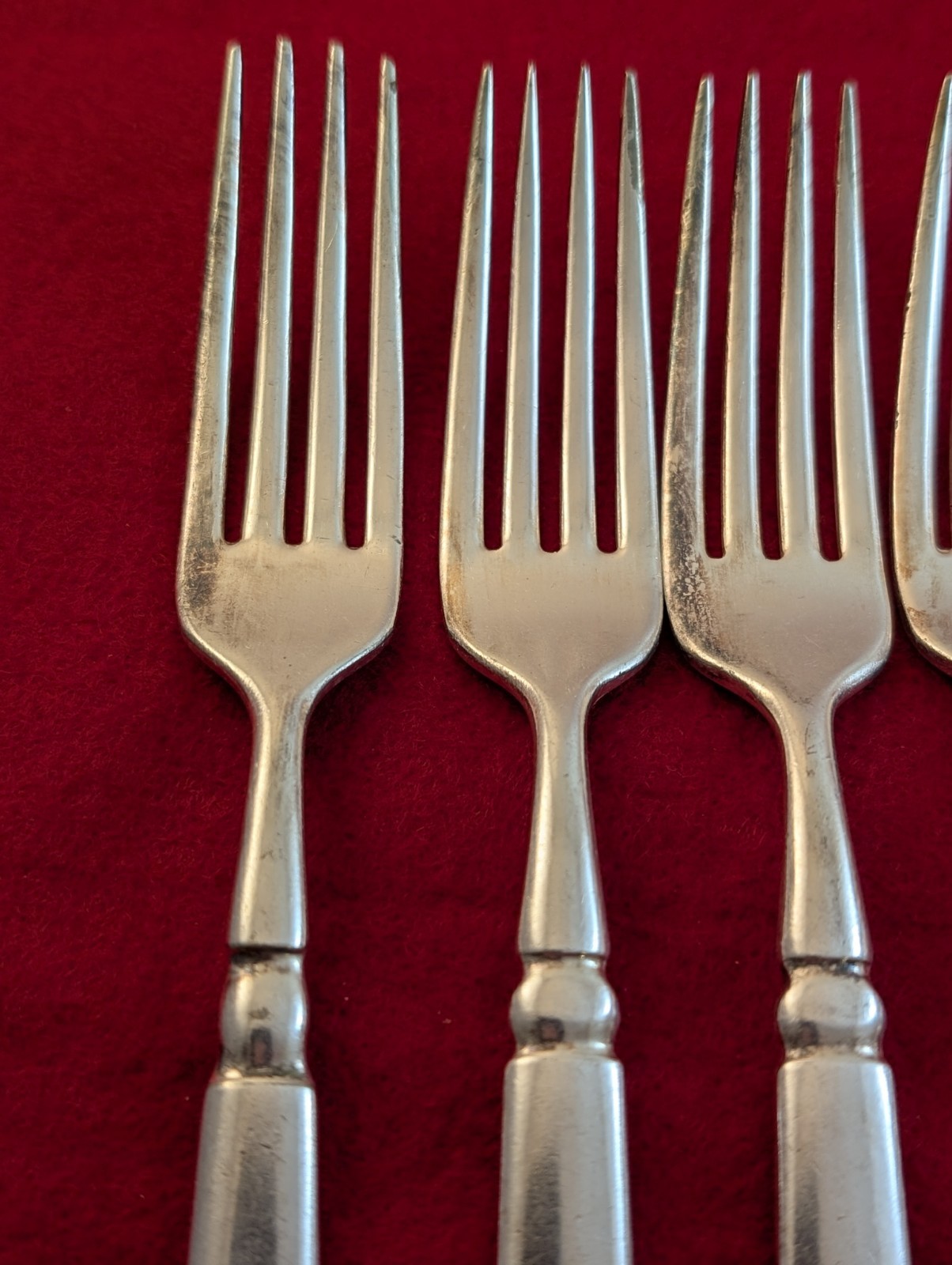 Lot Of 6 E.C. Simmons Keen Kutter Silverplate Dinner Forks Flatware