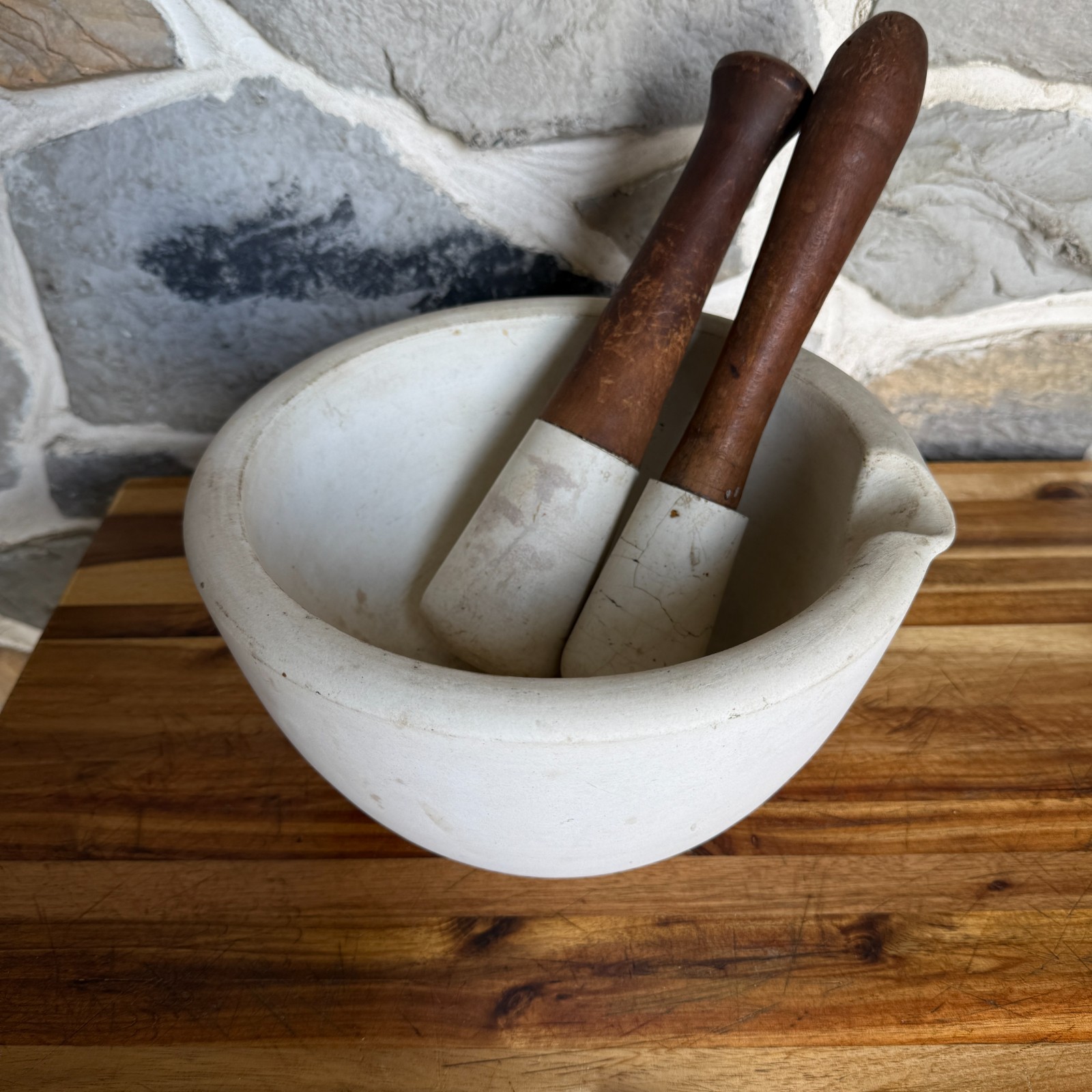 Antique XL Thomas Maddock & Sons Co. Apothecary Mortar & Pestle No. 8 10/11″