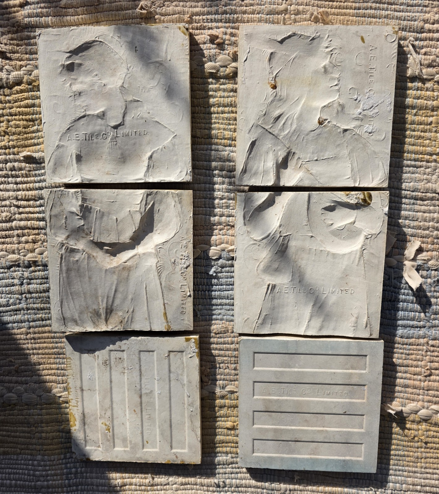 American Encaustic Tiling Co. Limited NEW YORK Victorian Lady & Man