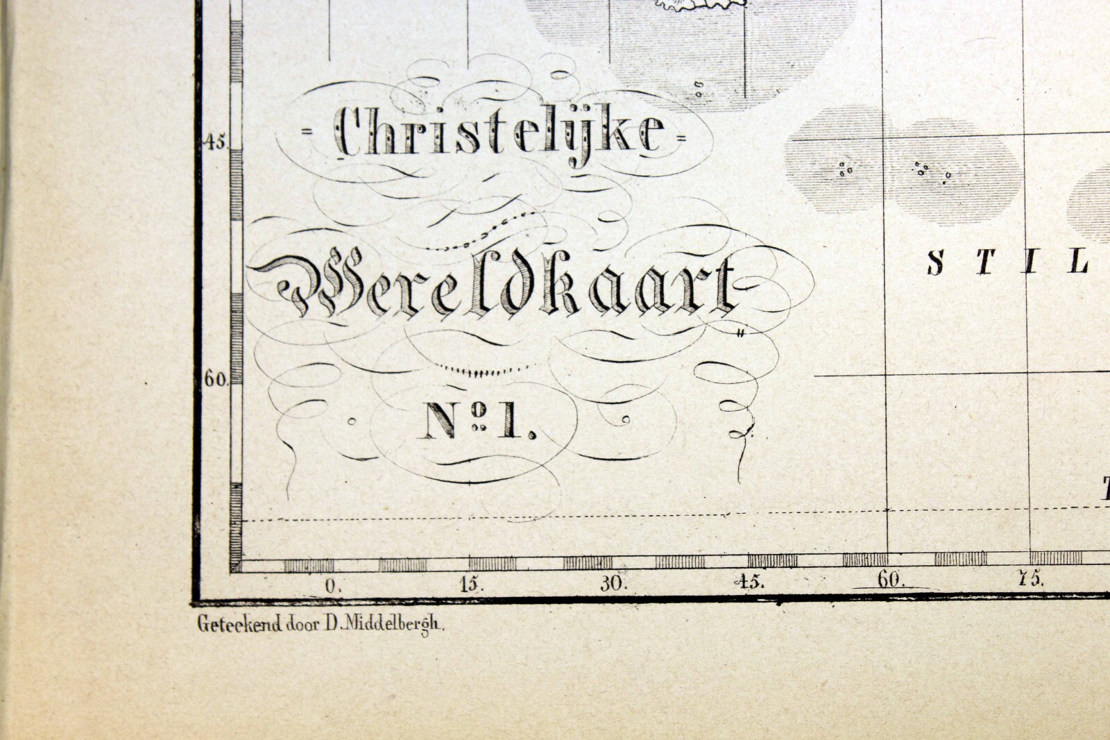 1861 Atlas Map Christian World Map Eastern Hemisphere