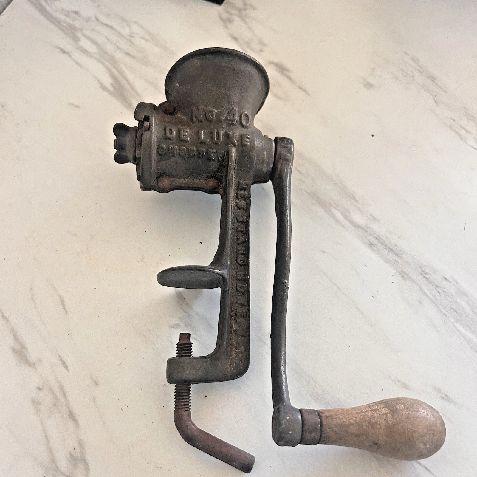 Vintage Meat Grinder Deluxe Chopper #40 Mount Joy PA Clamp USA Does Not Work